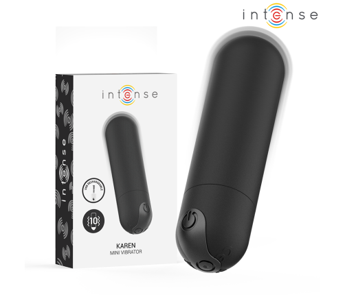 INTENSE - KAREN MINI RECHARGEABLE VIBRATING BULLET BLACK