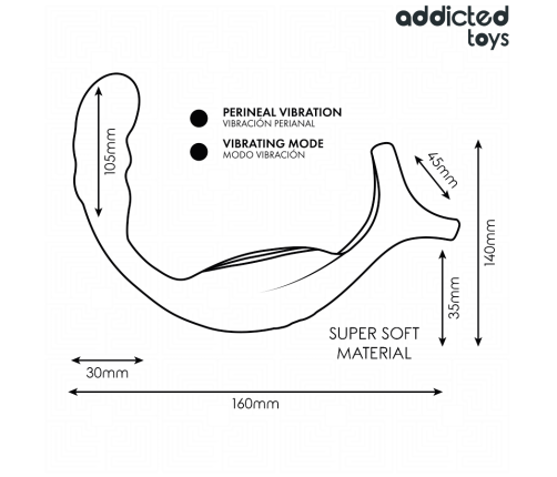 ADDICTED TOYS - DUAL PROSTATIC COCK RING REMOTE CONTROL