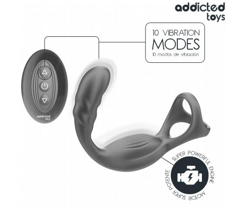 ADDICTED TOYS - DUAL PROSTATIC COCK RING REMOTE CONTROL