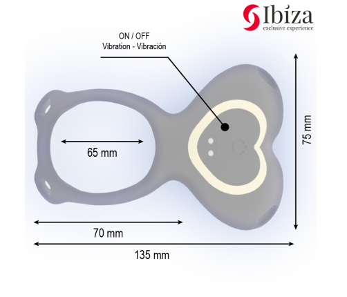 IBIZA - HEART PANTY COUPLE VIBRATOR REMOTE CONTROL