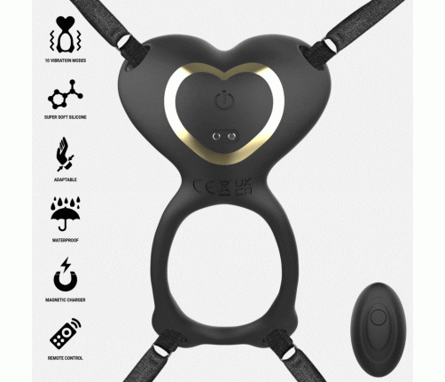 IBIZA - HEART PANTY COUPLE VIBRATOR REMOTE CONTROL