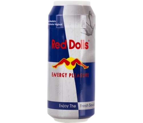 ALIVE - RED DOLL MALE MASTURBATOR VAGINA ENERGETIC DRINK CAN