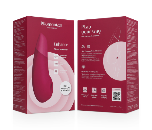 WOMANIZER - ENHANCE CLITORIAL STIMULATOR VIBRANT PINK
