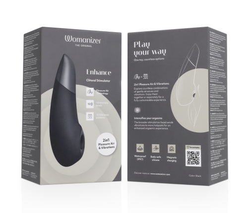 WOMANIZER - ENHANCE CLITORIAL STIMULATOR BLACK