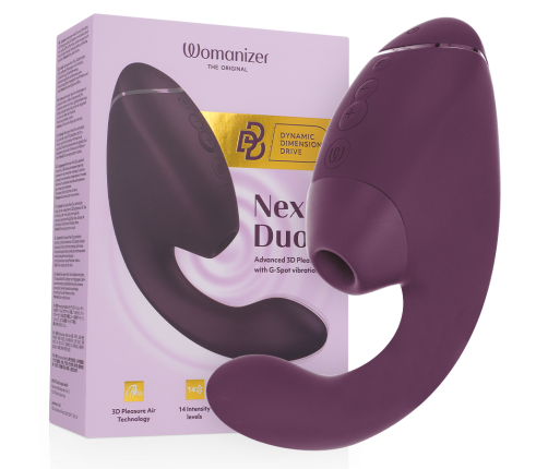 WOMANIZER - DUO NEXT ESTIMULADOR VIBRADOR DUAL CLÍTORIS & PUNTO·G MORADO