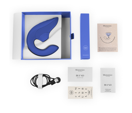 WOMANIZER - BLEND RABBIT VIBRATOR STIMULATOR VIBRANT BLUE