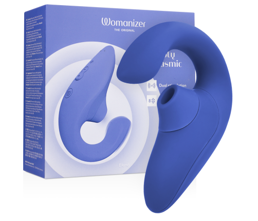 WOMANIZER - BLEND RABBIT VIBRATOR STIMULATOR VIBRANT BLUE