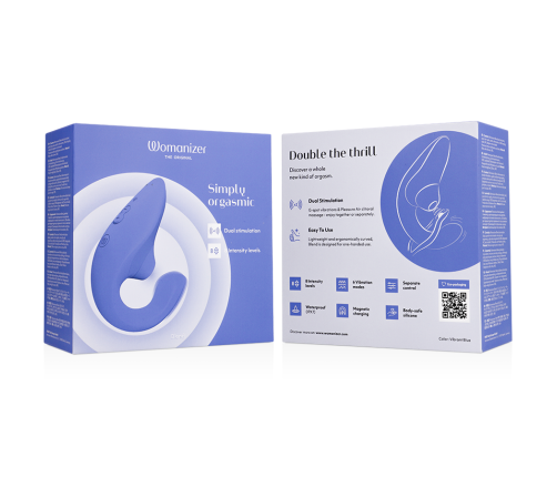 WOMANIZER - BLEND RABBIT VIBRATOR STIMULATOR VIBRANT BLUE