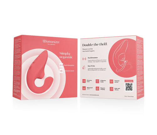 WOMANIZER - BLEND RABBIT VIBRATOR STIMULATOR VIBRANT ROSE