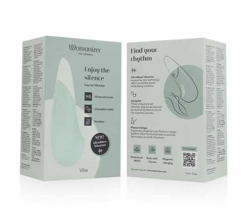WOMANIZER - VIBE LAY-ON SILENT VIBRATOR SAGE
