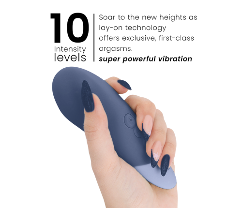WOMANIZER - VIBE LAY-ON SILENT VIBRATOR DARK BLUE