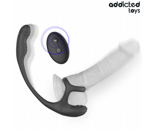 ADDICTED TOYS - ANAL PLUG WITH VIBRATION AND 360º WAVING AND TESTICLE STIMULATOR