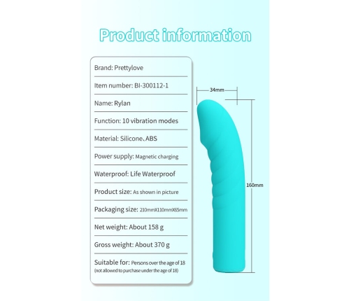 PRETTY LOVE - RYLAN G-SPOT BLUE VIBRATOR