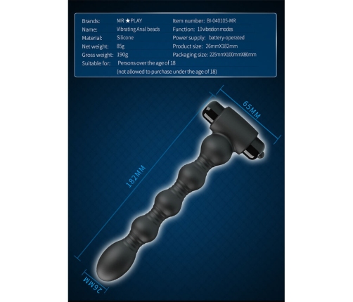 MR PLAY - VIBRATING ANAL PLUG MASSAGER