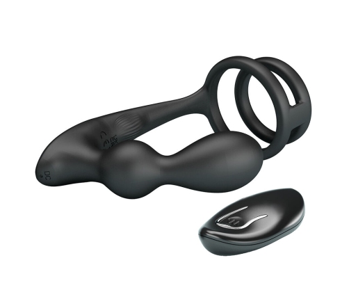 MR PLAY - VIBRATING ANAL PLUG WITH PENIS RING REMOTE CONTROL