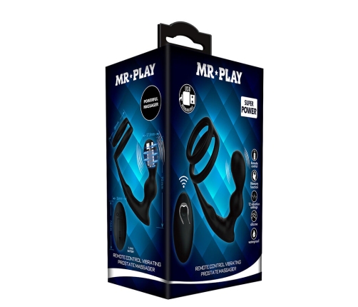 MR PLAY - VIBRATING ANAL PLUG WITH PENIS RING REMOTE CONTROL