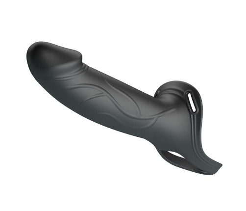 PRETTY LOVE - LANDON BLACK VIBRATING STRAP-ON