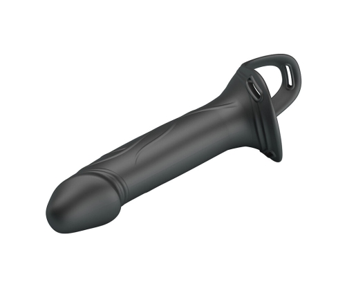 PRETTY LOVE - LANDON BLACK VIBRATING STRAP-ON