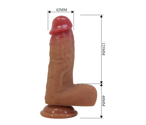 PRETTY LOVE - CURTIS REALISTIC DILDO WITH SUCTION CUP 17.3 CM -Ø- 4.2 CM