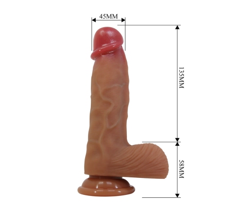 PRETTY LOVE - DUVALL REALISTIC DILDO WITH SUCTION CUP 19.3 CM -Ø- 4.5 CM
