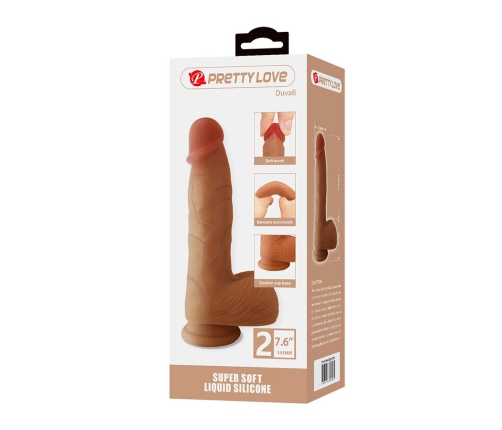 PRETTY LOVE - DUVALL REALISTIC DILDO WITH SUCTION CUP 19.3 CM -Ø- 4.5 CM