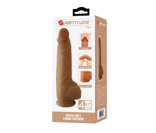 PRETTY LOVE - NAJM REALISTIC DILDO WITH SUCTION CUP 23.2 CM -Ø- 5.5 CM