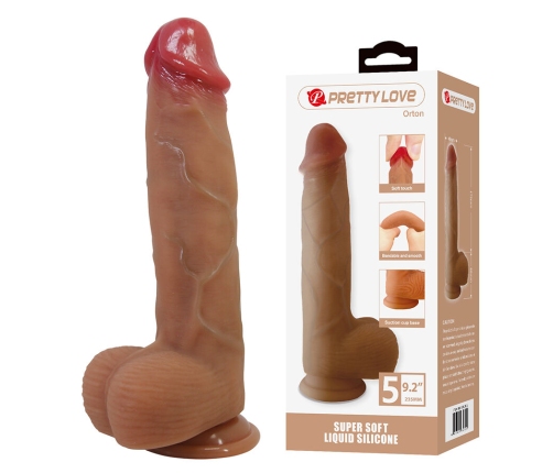 PRETTY LOVE - ORTON REALISTIC DILDO WITH SUCTION CUP 23.5 CM -Ø- 4.9 CM