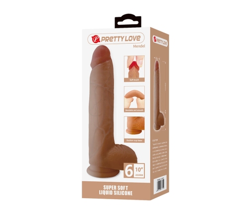 PRETTY LOVE - MENDEL REALISTIC DILDO WITH SUCTION CUP 25.5 CM -Ø- 5.6 CM