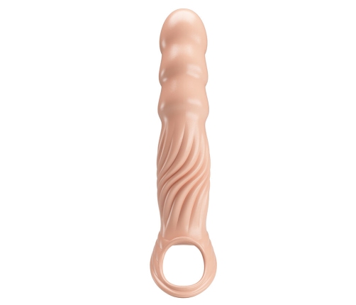 PRETTY LOVE - TEXTURED PENIS SHEATH WITH EXTENDERS