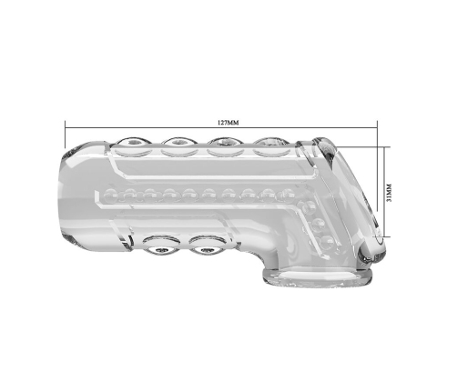 PRETTY LOVE - TRANSPARENT TEXTURED PENIS SHEATH