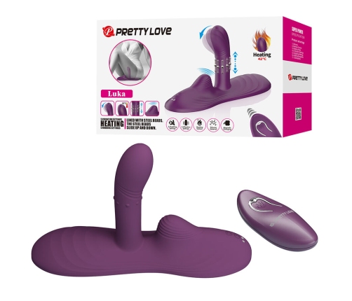 PRETTY LOVE - LUKA SIT-DOWN VIBRATOR WITH HEAT EFFECT AND REMOTE CONTROL