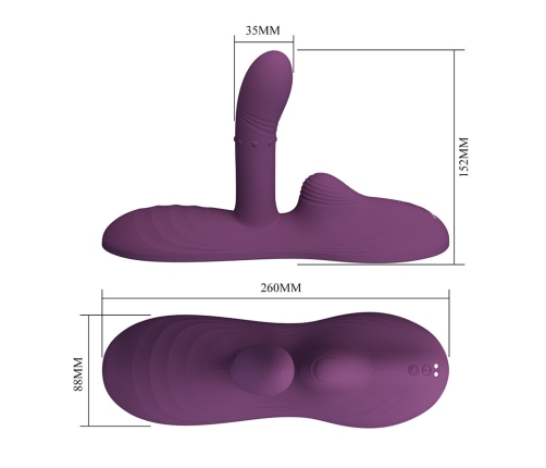 PRETTY LOVE - LUKA SIT-DOWN VIBRATOR WITH HEAT EFFECT AND REMOTE CONTROL