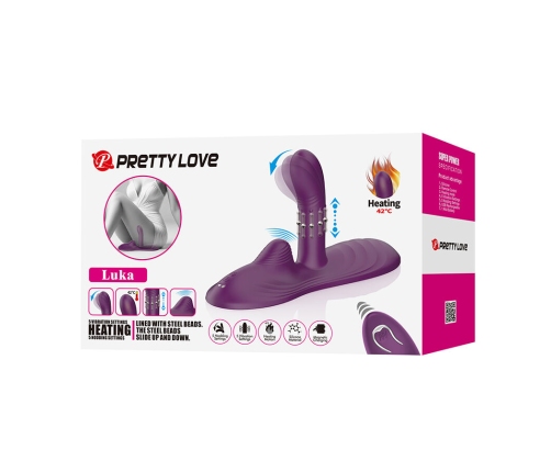 PRETTY LOVE - LUKA SIT-DOWN VIBRATOR WITH HEAT EFFECT AND REMOTE CONTROL