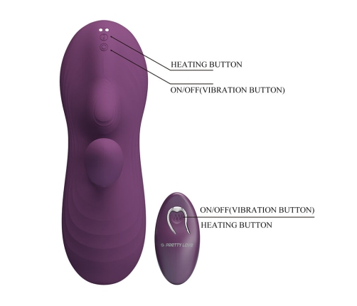 PRETTY LOVE - LUKA SIT-DOWN VIBRATOR WITH HEAT EFFECT AND REMOTE CONTROL