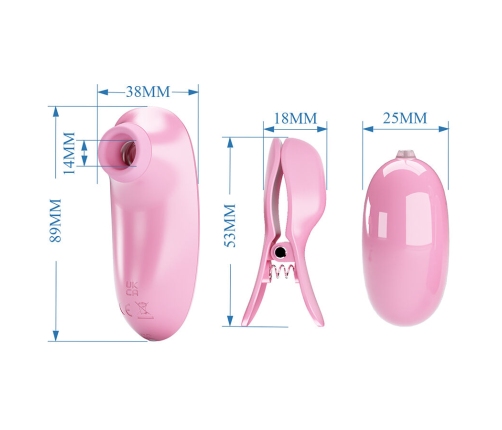 PRETTY LOVE - IMONIE 3-IN-1 MULTIFUNCTIONAL SET WITH SUCTION CUP, NIPPLES AND CLITORIS