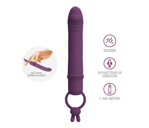PRETTY LOVE - CORA VIBRATOR PENIS FORM WITH RESISTANCE RING