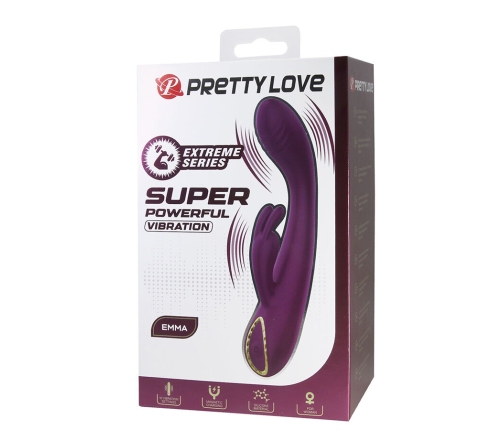 PRETTY LOVE - EMMA VIBRADOR CON ESTIMULADOR RABBIT MORADO