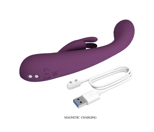 PRETTY LOVE - EMMA VIBRADOR CON ESTIMULADOR RABBIT MORADO