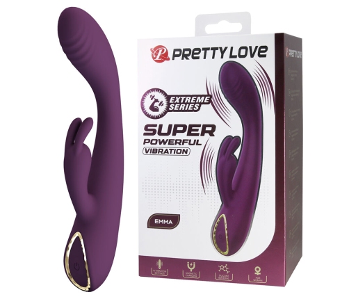 PRETTY LOVE - EMMA VIBRADOR CON ESTIMULADOR RABBIT MORADO