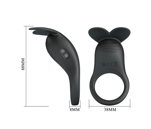 PRETTY LOVE - CARLTON PENIS RING WITH CLITORAL STIMULATOR