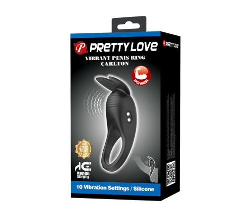PRETTY LOVE - CARLTON PENIS RING WITH CLITORAL STIMULATOR