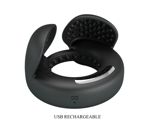 PRETTY LOVE - QUENTIN PENIS RING WITH TESTICULAR STIMULATOR