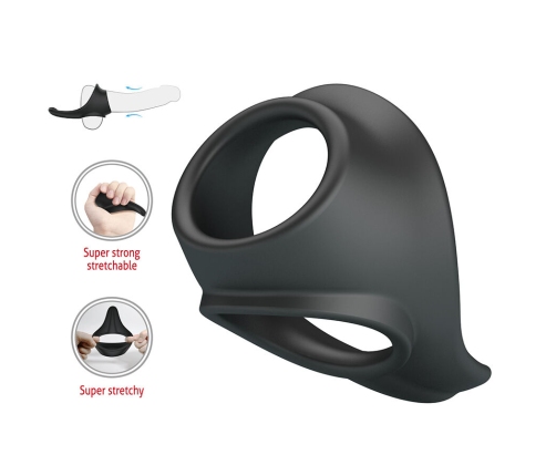 CRAZY BULL - ZADOK ERGONOMIC RING WITH PERINEAL STIMULATOR