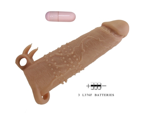 PRETTY LOVE - QUILLON PENIS SLEEVE WITH CLITORAL STIMULATOR AND VIBRATION
