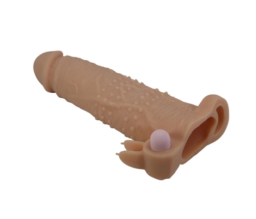 PRETTY LOVE - QUILLON PENIS SLEEVE WITH CLITORAL STIMULATOR AND VIBRATION