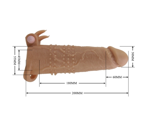 PRETTY LOVE - QUILLON PENIS SLEEVE WITH CLITORAL STIMULATOR AND VIBRATION