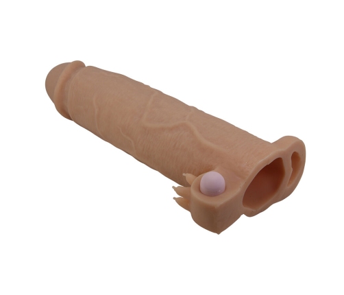 PRETTY LOVE - XERXES PENIS SLEEVE WITH CLITORAL STIMULATOR AND VIBRATION