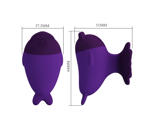 PRETTY LOVE - DOLPHIN MINI VIBRATOR WITH CLIP