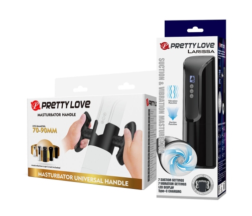 PRETTY LOVE - LARISSA SUCTION MASTURBATOR WITH VIBRATION + SUPPORT
