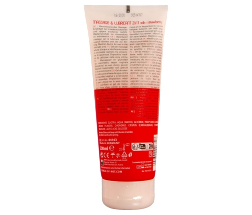 HOT - MASSAGE & GLIDE GEL 2IN1 STRAWBERRY 200 ML